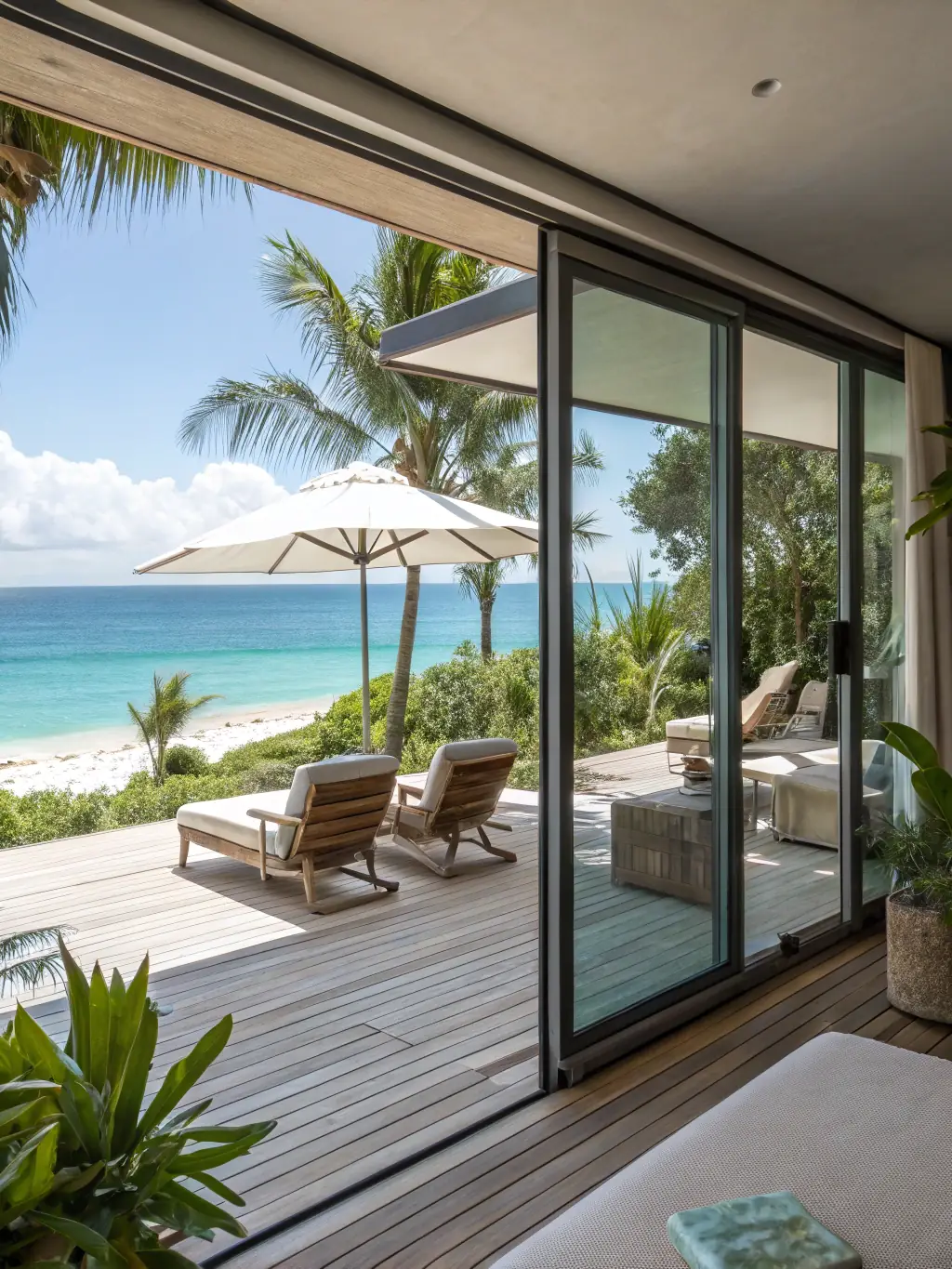 A waterfront residence in a Nakheel development, showcasing stunning views of the Arabian Gulf, private beach access, and a vibrant community atmosphere.