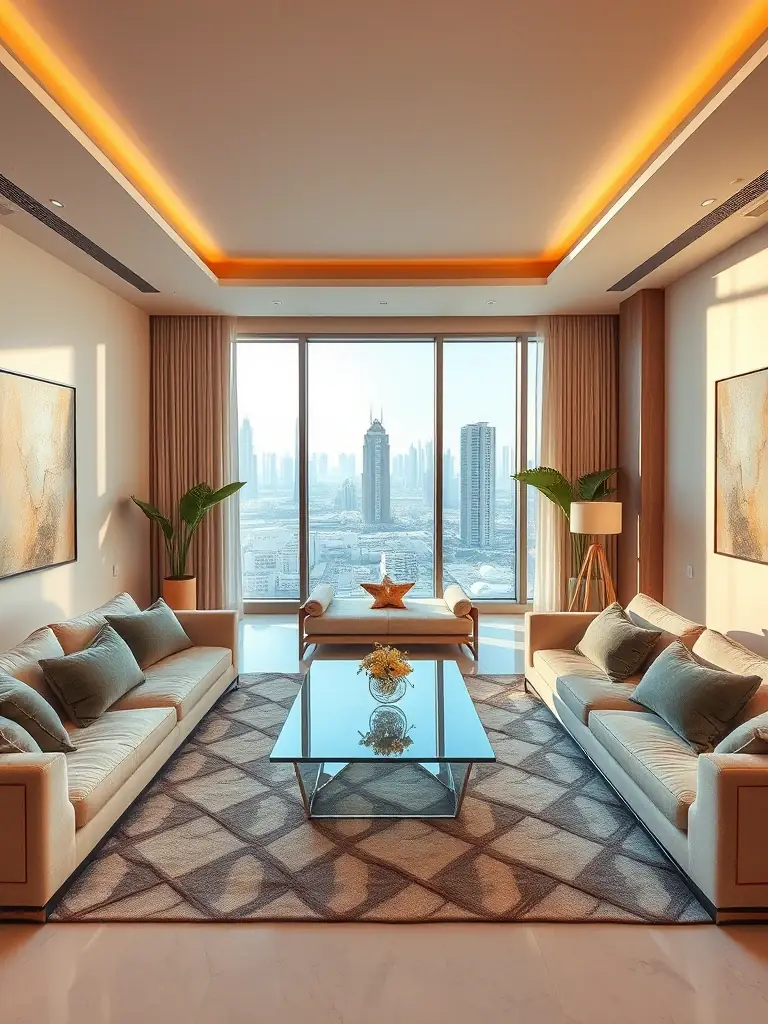 An elegant apartment in a Sobha Realty project, highlighting meticulous craftsmanship, premium finishes, and panoramic views of Dubai's vibrant cityscape.