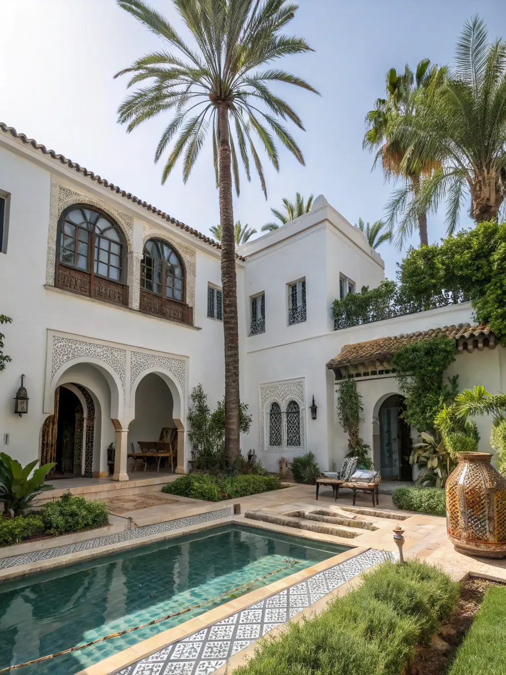 A spacious villa in Arabian Ranches, featuring a private garden, swimming pool, and elegant interiors, highlighting family-friendly living.