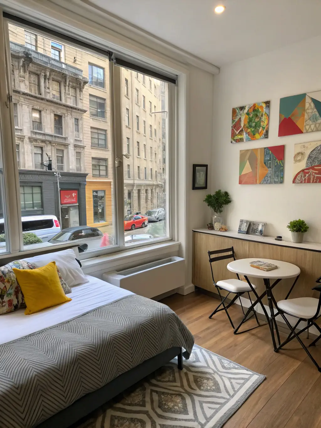 A stylish studio apartment in Downtown Dubai, close to Burj Khalifa and Dubai Mall, ideal for young professionals.